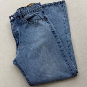 Levi's 505 Mens W38 L32 Jeans Light Wash Straight Fit Casual